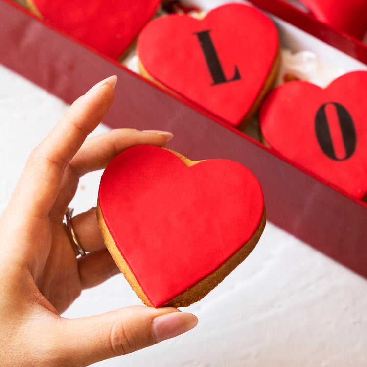 Box of 'I Love You' Shortbread Hearts