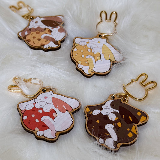 Wooden Limited Edition Bunny Keychain