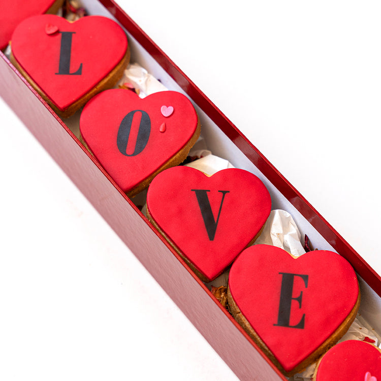 Box of 'I Love You' Shortbread Hearts