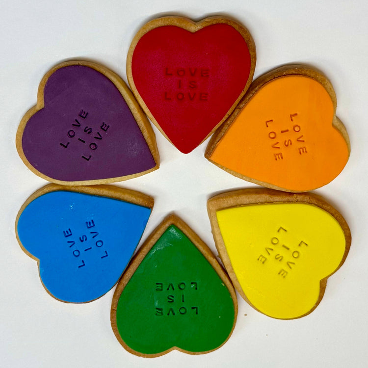 Rainbow Heart Cookies