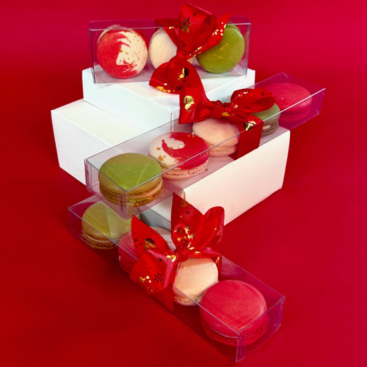 Box of 3 Christmas Coloured Macarons