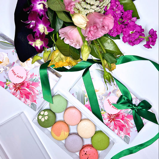 Mother's Day Flower Bouquet & Macaron Box